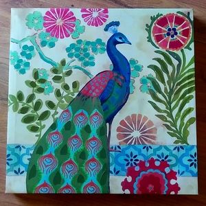 Peacock canvas wall decor